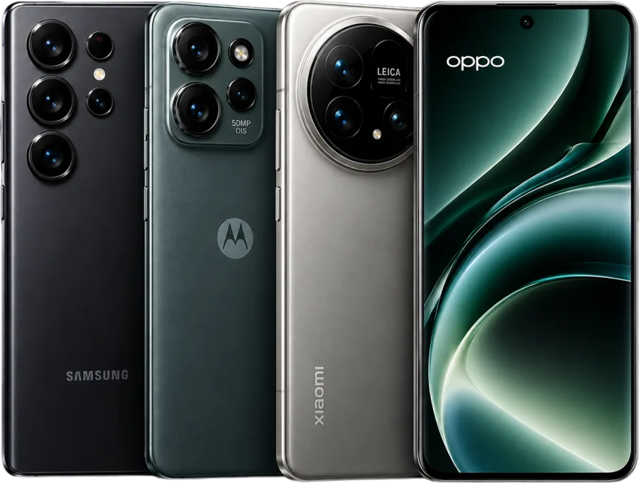 Celulares Android de diferentes modelos